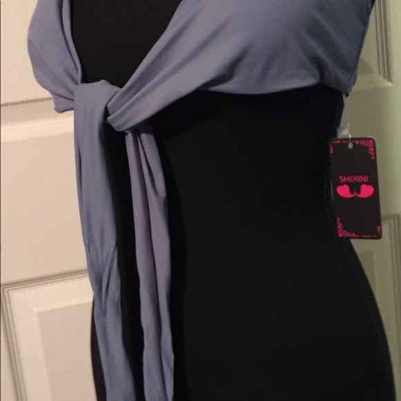 Slate Blue Swimsuit TOP Med Shekini Bathing Beach! - Picture 5 of 6
